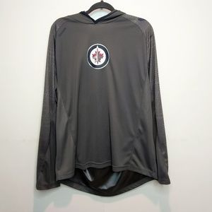Winnipeg Jets Reebok Grey Center Ice Pullover NHL